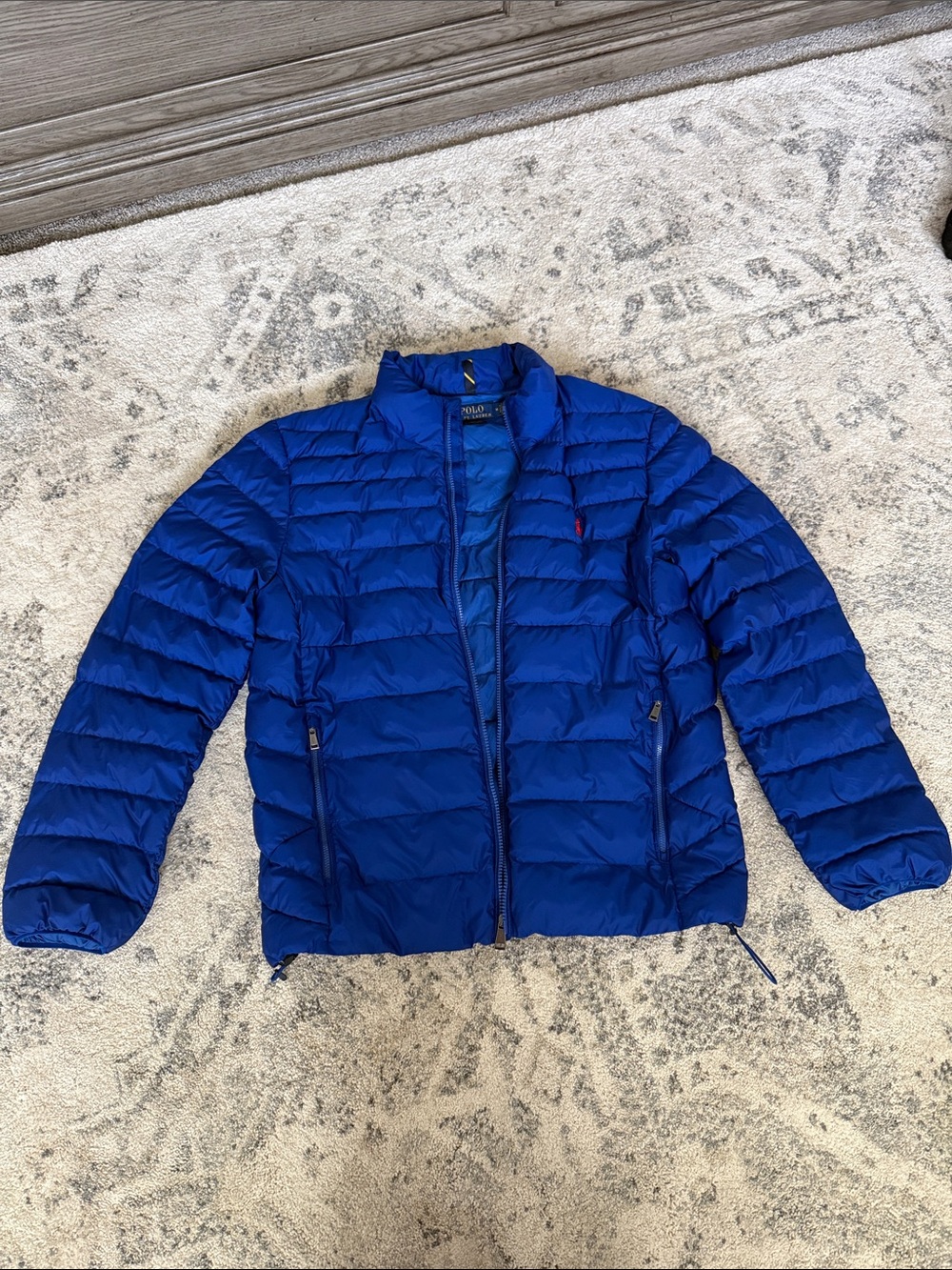 Polo by Ralph Lauren Royal Blue Quilted Packable Puffer Jacket